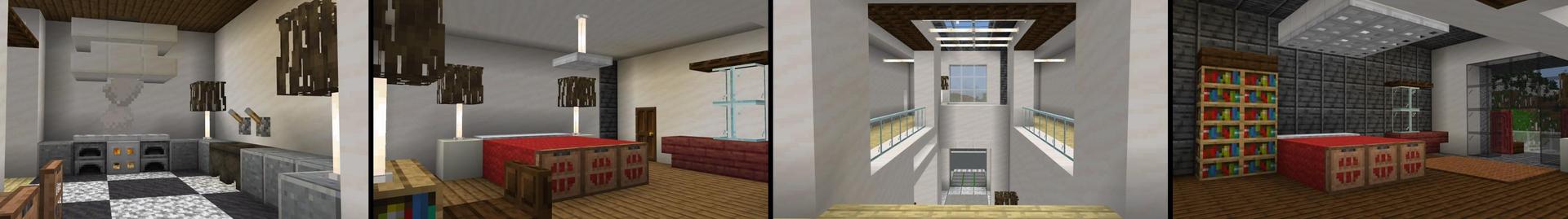 Panorama of the Minecraft Bedrock Marketplace product Luxury Modern Mansion created by Nitric Concepts.