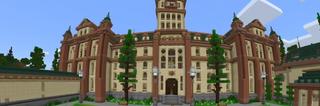 Panorama of the Minecraft Bedrock Marketplace product Luxury University created by Nitric Concepts.
