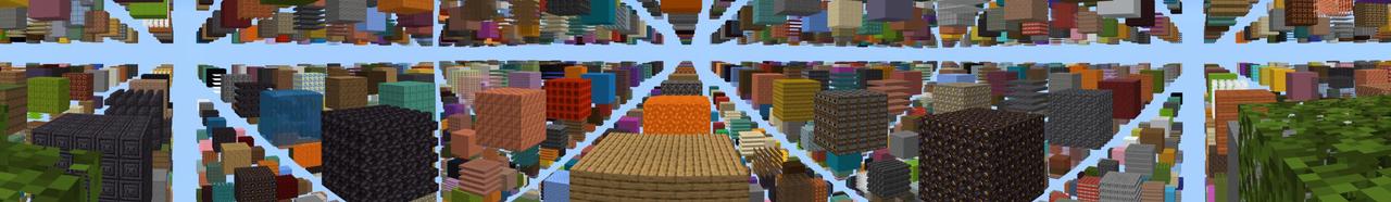 Panorama of the Minecraft Bedrock Marketplace product Mega Skygrid created by Nitric Concepts.