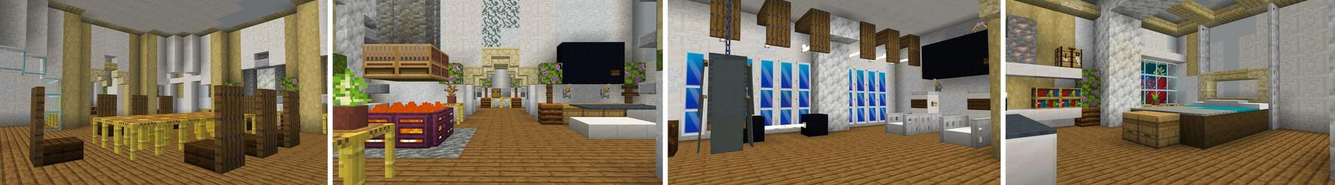 Panorama of the Minecraft Bedrock Marketplace product Millionaire Bunker created by Nitric Concepts.
