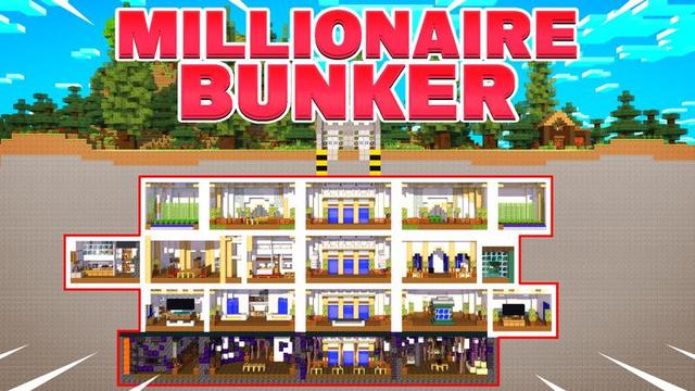 Thumbnail of the Minecraft Bedrock Marketplace product Millionaire Bunker created by Nitric Concepts.