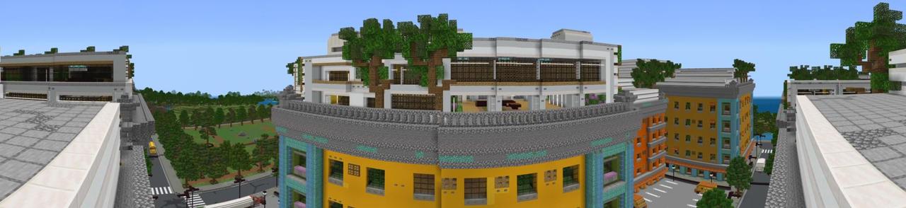 Panorama of the Minecraft Bedrock Marketplace product Millionaire Penthouses created by Nitric Concepts.