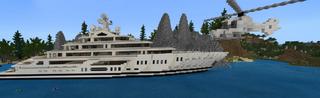 Panorama of the Minecraft Bedrock Marketplace product Millionaires Luxury Boat created by Nitric Concepts.