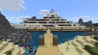 Screenshot of the Minecraft Bedrock Marketplace product Millionaires Luxury Boat created by Nitric Concepts.