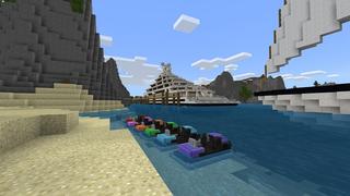 Screenshot of the Minecraft Bedrock Marketplace product Millionaires Luxury Boat created by Nitric Concepts.
