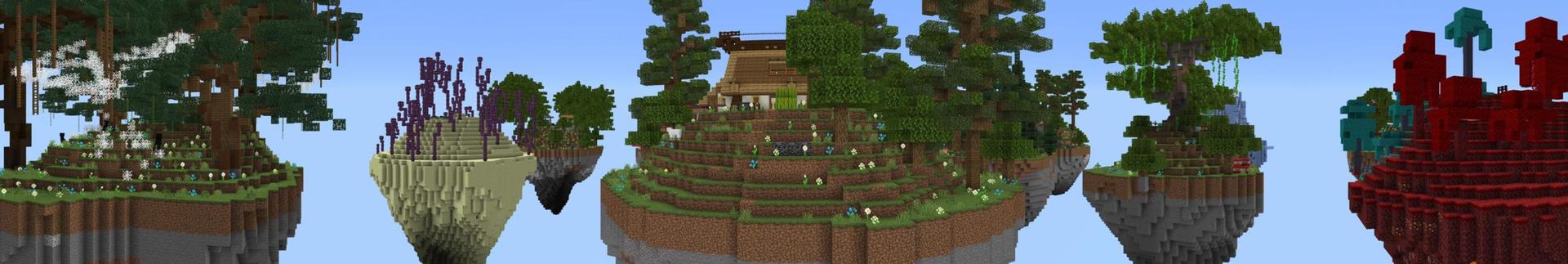 Panorama of the Minecraft Bedrock Marketplace product Mob Islands created by Nitric Concepts.