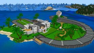 Screenshot of the Minecraft Bedrock Marketplace product Modern Mansion Racing created by Nitric Concepts.