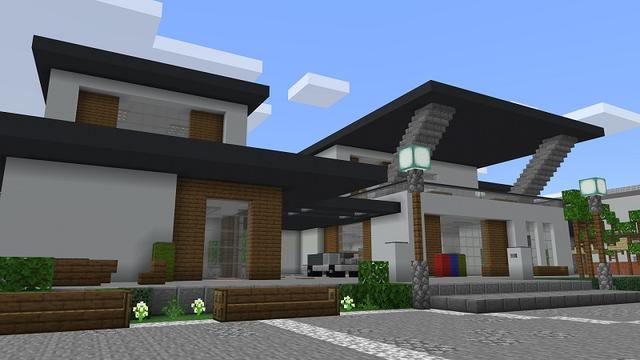 Screenshot of the Minecraft Bedrock Marketplace product Modern Mansions created by Nitric Concepts.