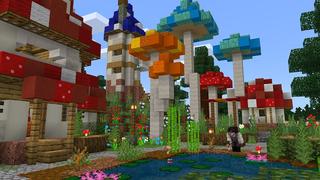 Screenshot of the Minecraft Bedrock Marketplace product Mushroom Castle created by Nitric Concepts.