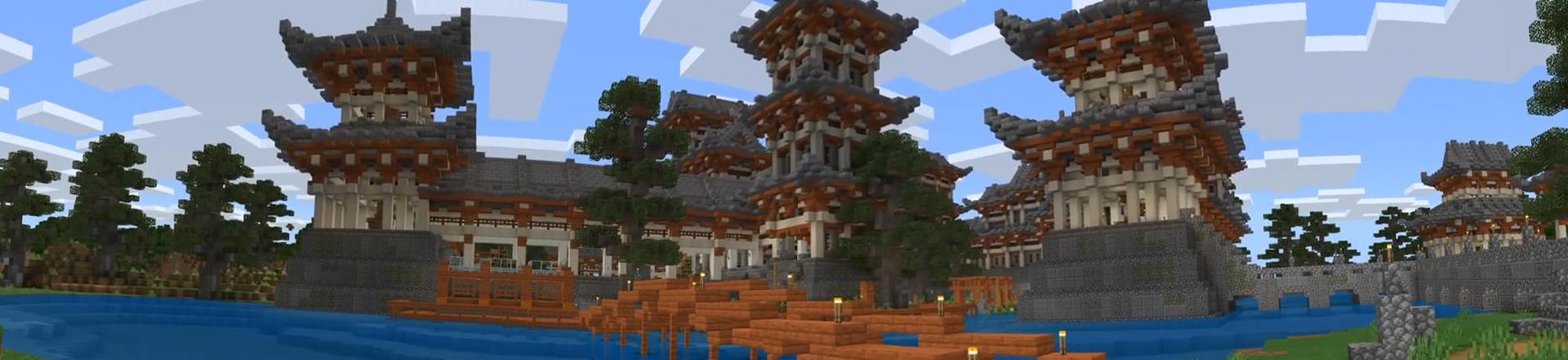 Panorama of the Minecraft Bedrock Marketplace product Ninja Palace created by Nitric Concepts.