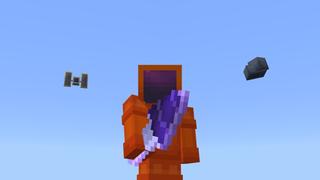 Screenshot of the Minecraft Bedrock Marketplace product One Block Asteroids created by Nitric Concepts.