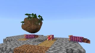 Screenshot of the Minecraft Bedrock Marketplace product One Block Asteroids created by Nitric Concepts.
