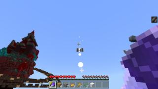 Screenshot of the Minecraft Bedrock Marketplace product One Block Asteroids created by Nitric Concepts.