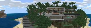 Panorama of the Minecraft Bedrock Marketplace product Palm Coast Mansion created by Nitric Concepts.
