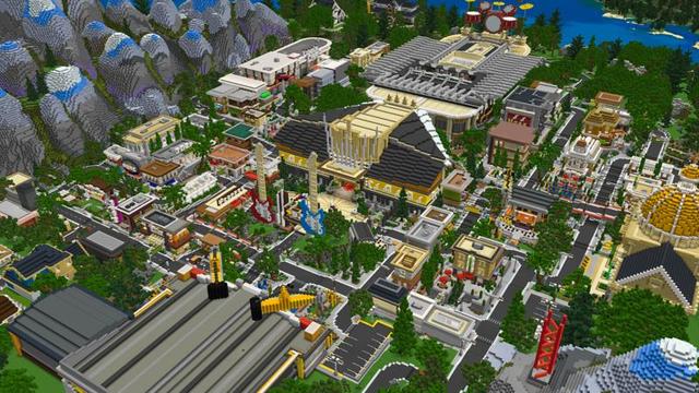 Screenshot of the Minecraft Bedrock Marketplace product Party City DJ created by Nitric Concepts.