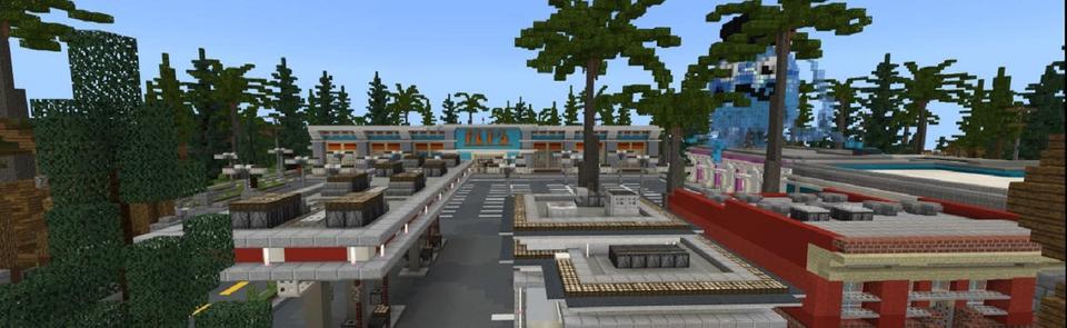 Panorama of the Minecraft Bedrock Marketplace product Pet City created by Nitric Concepts.