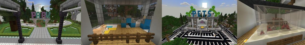 Panorama of the Minecraft Bedrock Marketplace product Pet Daycare created by Nitric Concepts.