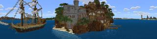 Panorama of the Minecraft Bedrock Marketplace product Pirates created by Nitric Concepts.