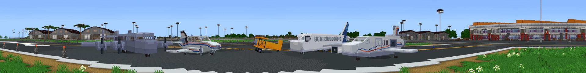 Panorama of the Minecraft Bedrock Marketplace product Planes created by Nitric Concepts.