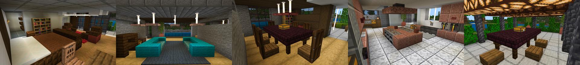 Panorama of the Minecraft Bedrock Marketplace product Private Island Mansion created by Nitric Concepts.