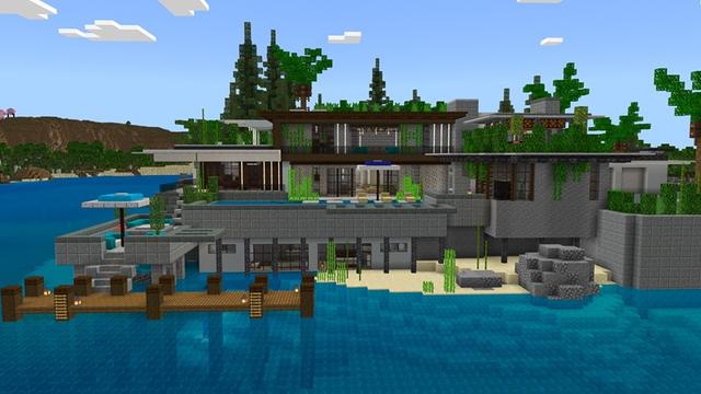Screenshot of the Minecraft Bedrock Marketplace product Private Island Mansion created by Nitric Concepts.