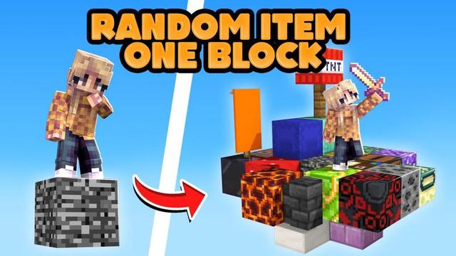 Thumbnail of the Minecraft Bedrock Marketplace product Random Item One Block created by Nitric Concepts.
