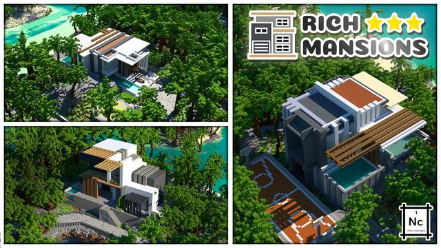 Thumbnail of the Minecraft Bedrock Marketplace product Rich Mansions created by Nitric Concepts.
