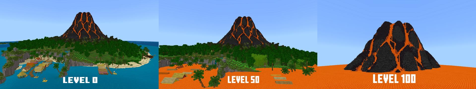 Panorama of the Minecraft Bedrock Marketplace product RISING LAVA! created by Nitric Concepts.