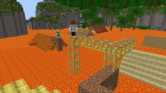 Screenshot of the Minecraft Bedrock Marketplace product RISING LAVA! created by Nitric Concepts.