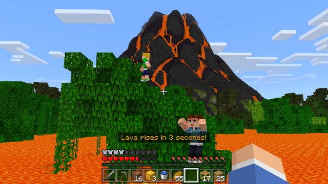 Screenshot of the Minecraft Bedrock Marketplace product RISING LAVA! created by Nitric Concepts.
