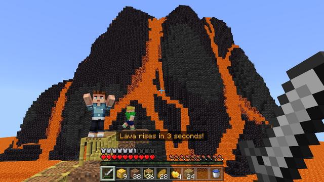 Screenshot of the Minecraft Bedrock Marketplace product RISING LAVA! created by Nitric Concepts.