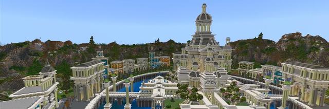 Panorama of the Minecraft Bedrock Marketplace product Royal City created by Nitric Concepts.