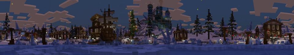 Panorama of the Minecraft Bedrock Marketplace product Saving Christmas created by Nitric Concepts.