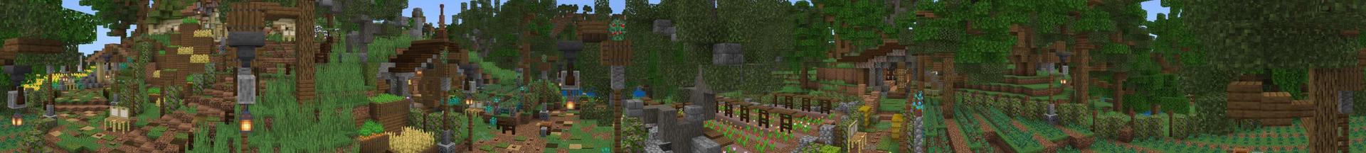Panorama of the Minecraft Bedrock Marketplace product Secret Elf Home created by Nitric Concepts.