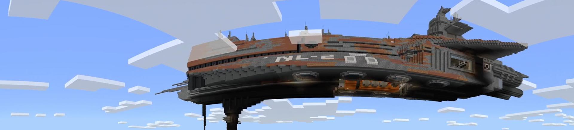 Panorama of the Minecraft Bedrock Marketplace product Sky Cruiser created by Nitric Concepts.