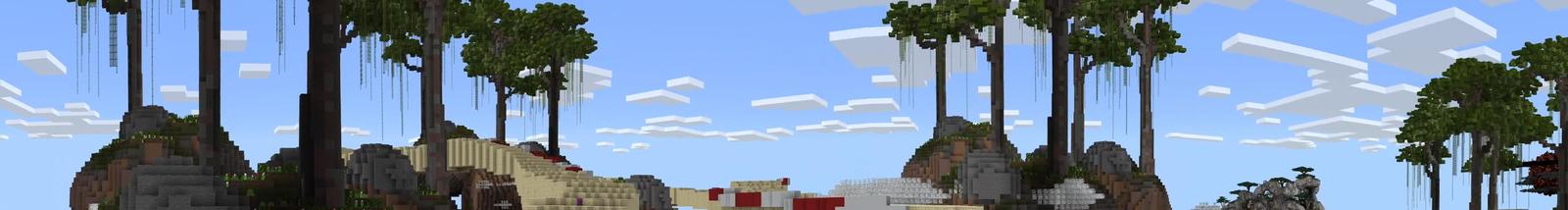 Panorama of the Minecraft Bedrock Marketplace product Sky Race created by Nitric Concepts.