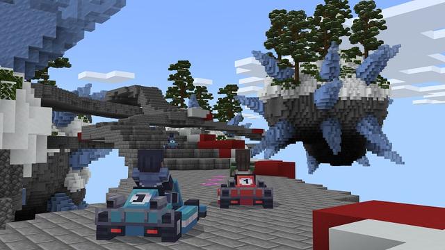 Screenshot of the Minecraft Bedrock Marketplace product Sky Race created by Nitric Concepts.