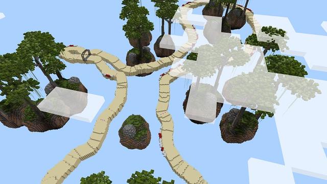 Screenshot of the Minecraft Bedrock Marketplace product Sky Race created by Nitric Concepts.