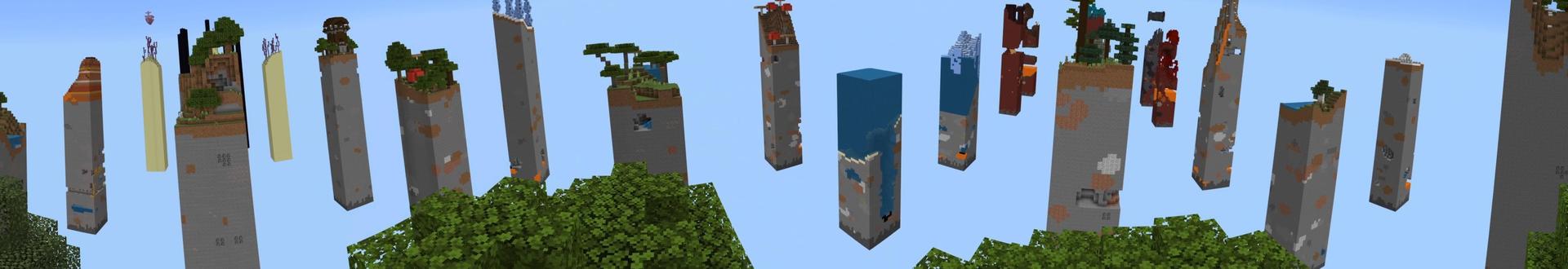 Panorama of the Minecraft Bedrock Marketplace product Skyblock Chunk Biomes created by Nitric Concepts.