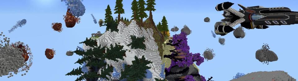 Panorama of the Minecraft Bedrock Marketplace product Skyblock Cosmos created by Nitric Concepts.