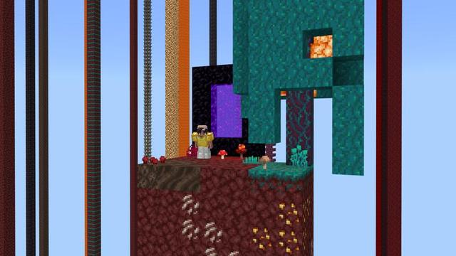 Screenshot of the Minecraft Bedrock Marketplace product Skyblock Pillar created by Nitric Concepts.