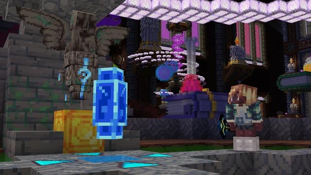 Screenshot of the Minecraft Bedrock Marketplace product Spooky Lucky Blocks created by Nitric Concepts.