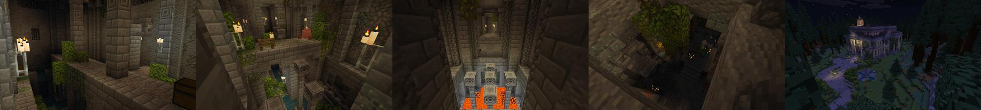 Panorama of the Minecraft Bedrock Marketplace product Spooky Mansion created by Nitric Concepts.