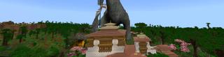 Panorama of the Minecraft Bedrock Marketplace product Stone Dinosaur created by Nitric Concepts.