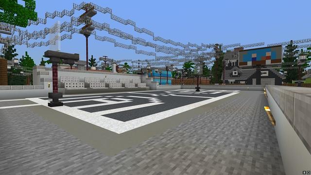 Screenshot of the Minecraft Bedrock Marketplace product Suburban Sports created by Nitric Concepts.