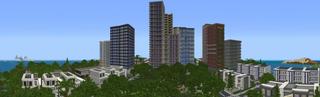 Panorama of the Minecraft Bedrock Marketplace product Sun City created by Nitric Concepts.