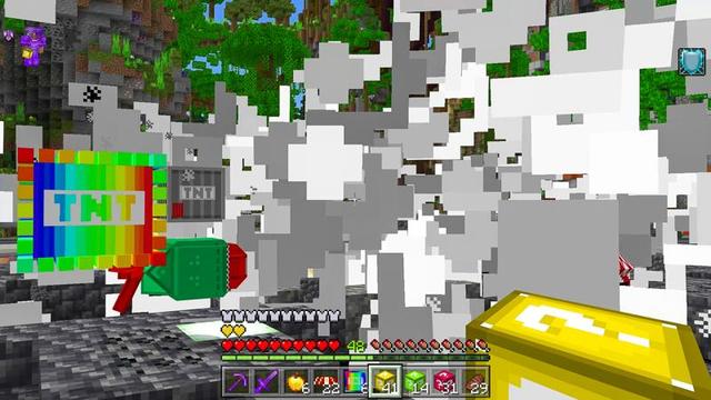 Screenshot of the Minecraft Bedrock Marketplace product TNT LUCKYBLOCK created by Nitric Concepts.