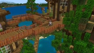 Screenshot of the Minecraft Bedrock Marketplace product Le manoir de la maison de l'arbre created by Nitric Concepts.