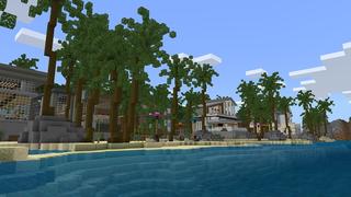 Screenshot of the Minecraft Bedrock Marketplace product Tropical Beach Mansions created by Nitric Concepts.