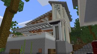Screenshot of the Minecraft Bedrock Marketplace product Tropical Beach Mansions created by Nitric Concepts.